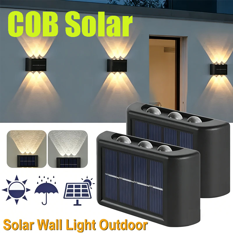 Outdoor Lighting And Landscape - Lampu Dinding Tenaga Surya COB Tahan