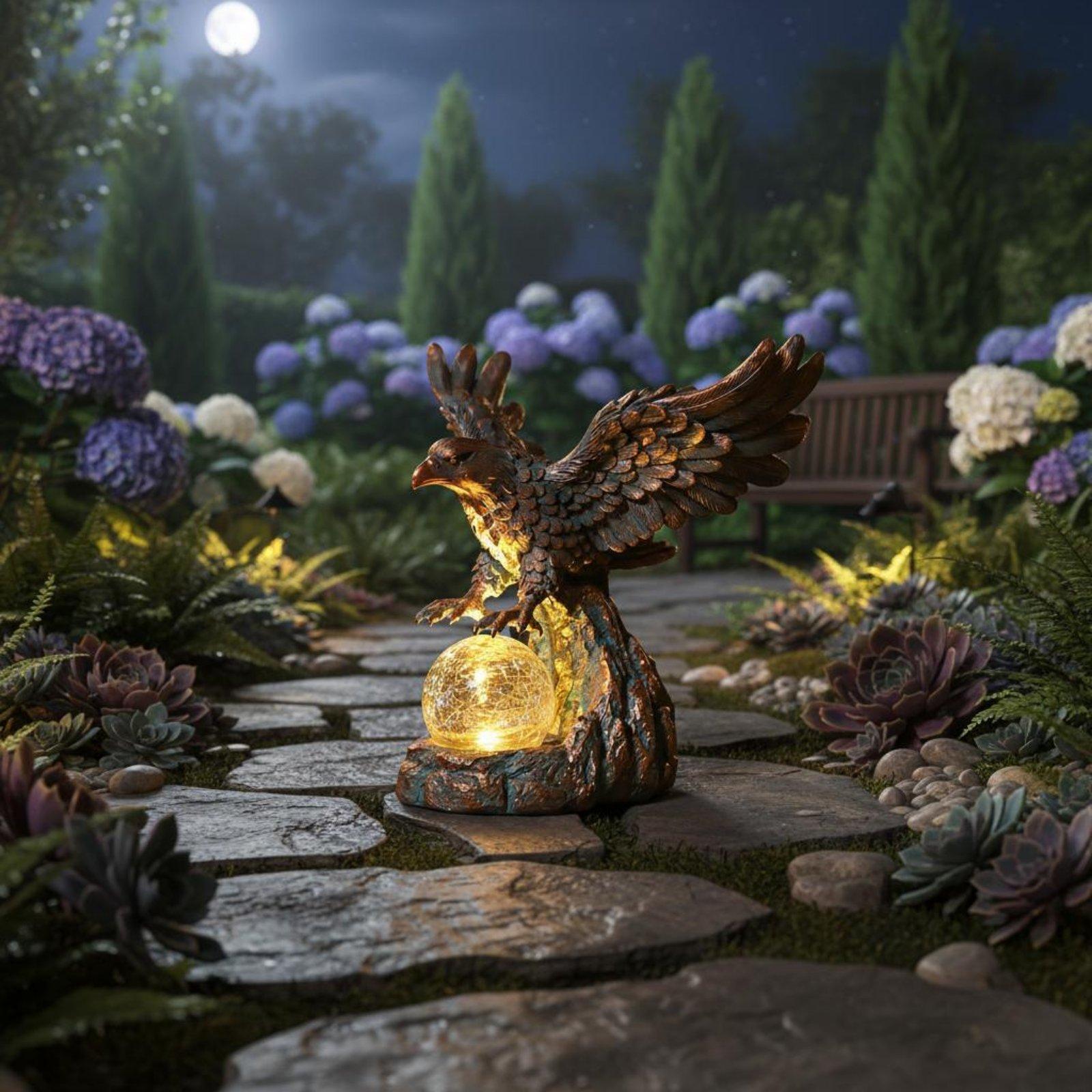 Outdoor Lighting Pathway - Lampu Patung Elang Tenaga Surya Tahan