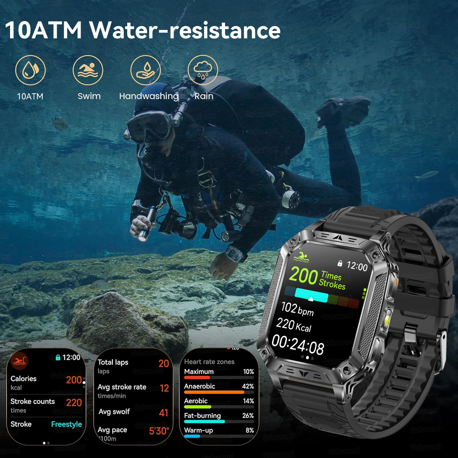 Jam Tangan Pintar Militer Outd - Outdoor Lighting Track ulasan dan harga